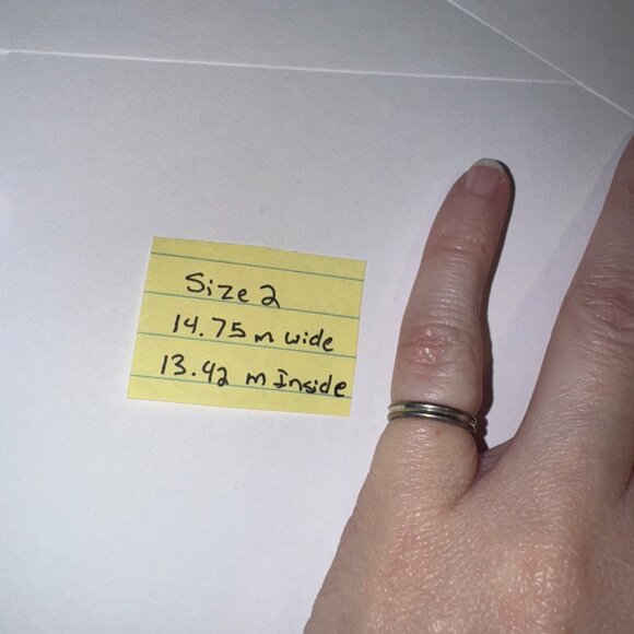 Sterling Silver Thin Double Band Ring, Size 2 - Picture 12 of 15